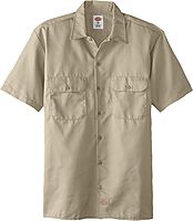 Dickies Men’s Short Sleeve Work Shirt – Durable Twill Button Down