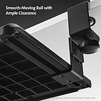 Kensington Clamp-On Keyboard Tray, Under Desk Keyboard Drawer with Cable Management