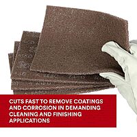 3M Scotch-Brite Heavy Duty Hand Pad 7440B, 6 in x 9 in, Pack of 40, Hand Sanding Pad - Metal Deburring and Finishing Pad