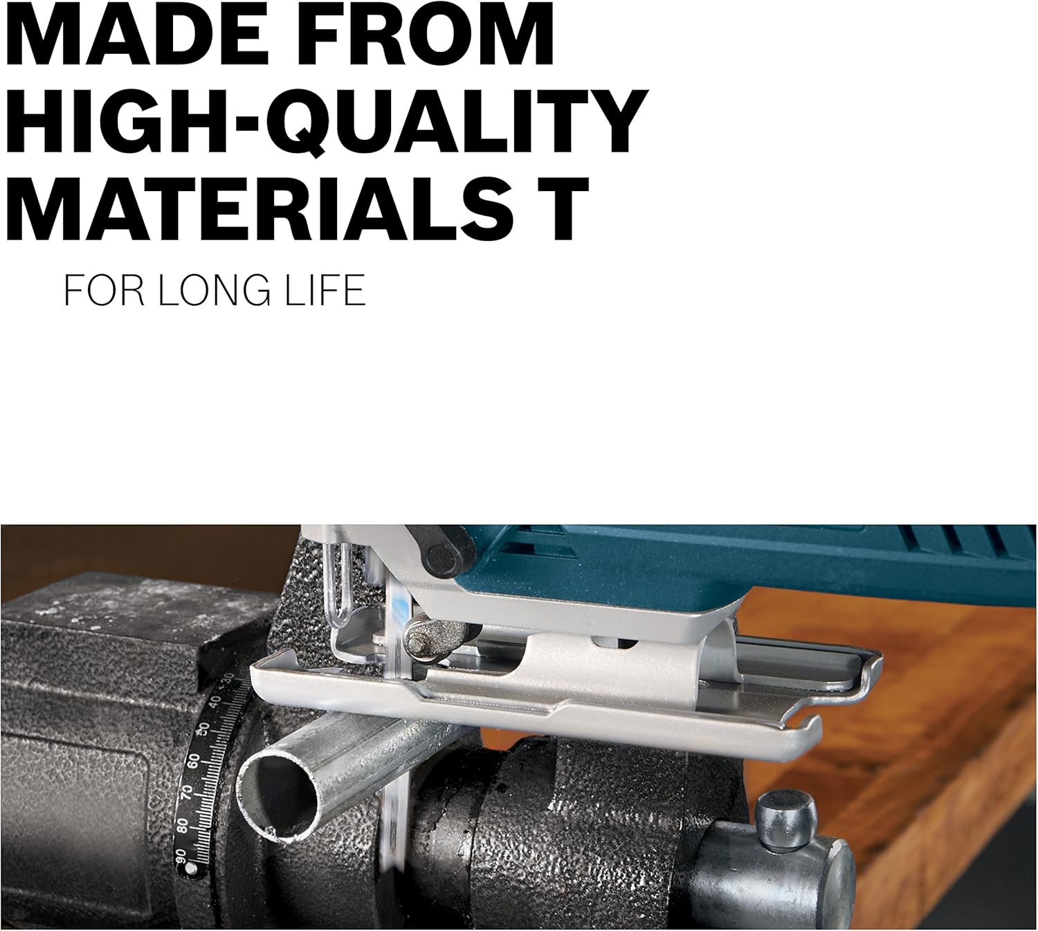 BOSCH U101B 5-Piece 4 In. 10 TPI Variable Pitch Clean for Wood U-shank Jig Saw Blades, Silver metallic