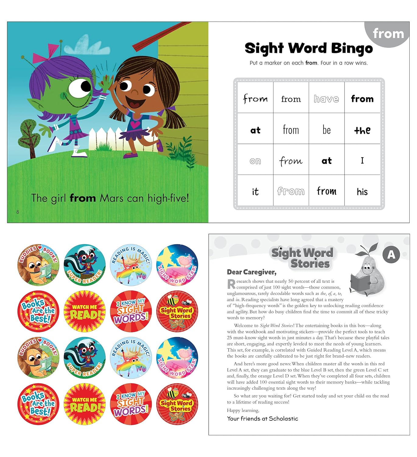 Sight Word Stories: Guided Reading Level A: Fun Books That Teach 25 Sight Words to Help New Readers Soar (Scholastic Guided