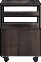 OSP Home Furnishings Contempo Mobile Cart, Ozark Ash