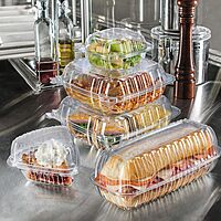 Dart C57PST1 OPS 6 in Clear Hinged Container, 6.0 X 5.8 in (Case of 500)