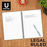 Cambridge Notebook, Business Notebook, 6-5/8" x 9-1/2", 80 Sheets, Legal Ruled, Flexible Cover, Wirebound, Gray (06672)