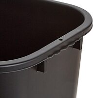 Sparco Rectangular Wastebasket, 7 Gallons, 15in x 14 1/2in, Black