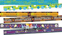 Barker Creek Double-Sided Border, Learning, Trim Out Bulletin Boards and Create Colorful Displays with 105' of Designer Double-Sided Border, 3" x 105', Set of 3 (4046)