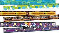 Barker Creek Double-Sided Border, Learning, Trim Out Bulletin Boards and Create Colorful Displays with 105' of Designer Double-Sided Border, 3" x 105', Set of 3 (4046)