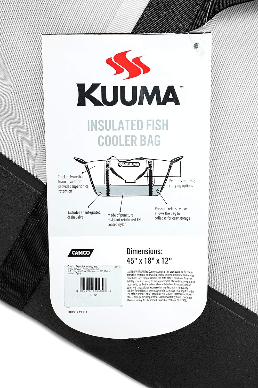 Kuuma Heavy Duty Insulated Fish Bag with Drain Plug