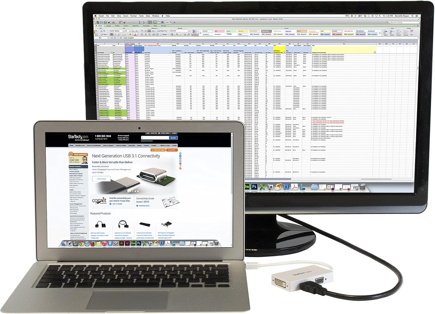 StarTech.com 3-in-1 Mini DisplayPort Adapter - Mini DP to HDMI, DVI, VGA or DisplayPort
