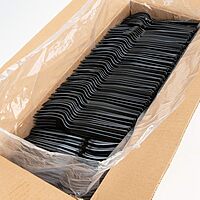 Genuine Joe Heavy Weight Plastic Fork, Black, 1000 Count