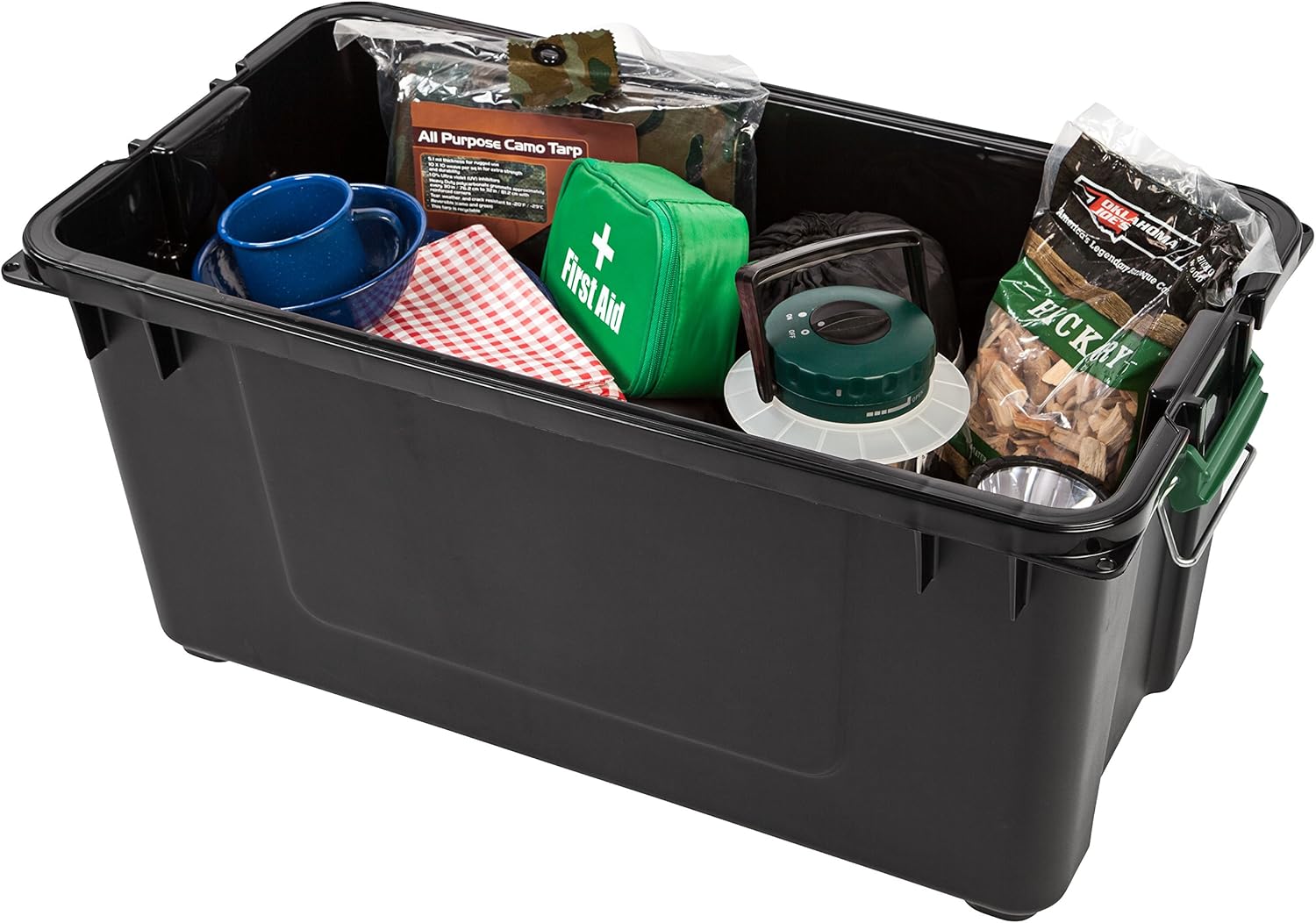 IRIS USA WeatherPro 82 Quart Weathertight Store-It-All Tote - Black