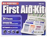 First Aid Only All-Purpose 34 Piece First Aid Kit, Blue/White