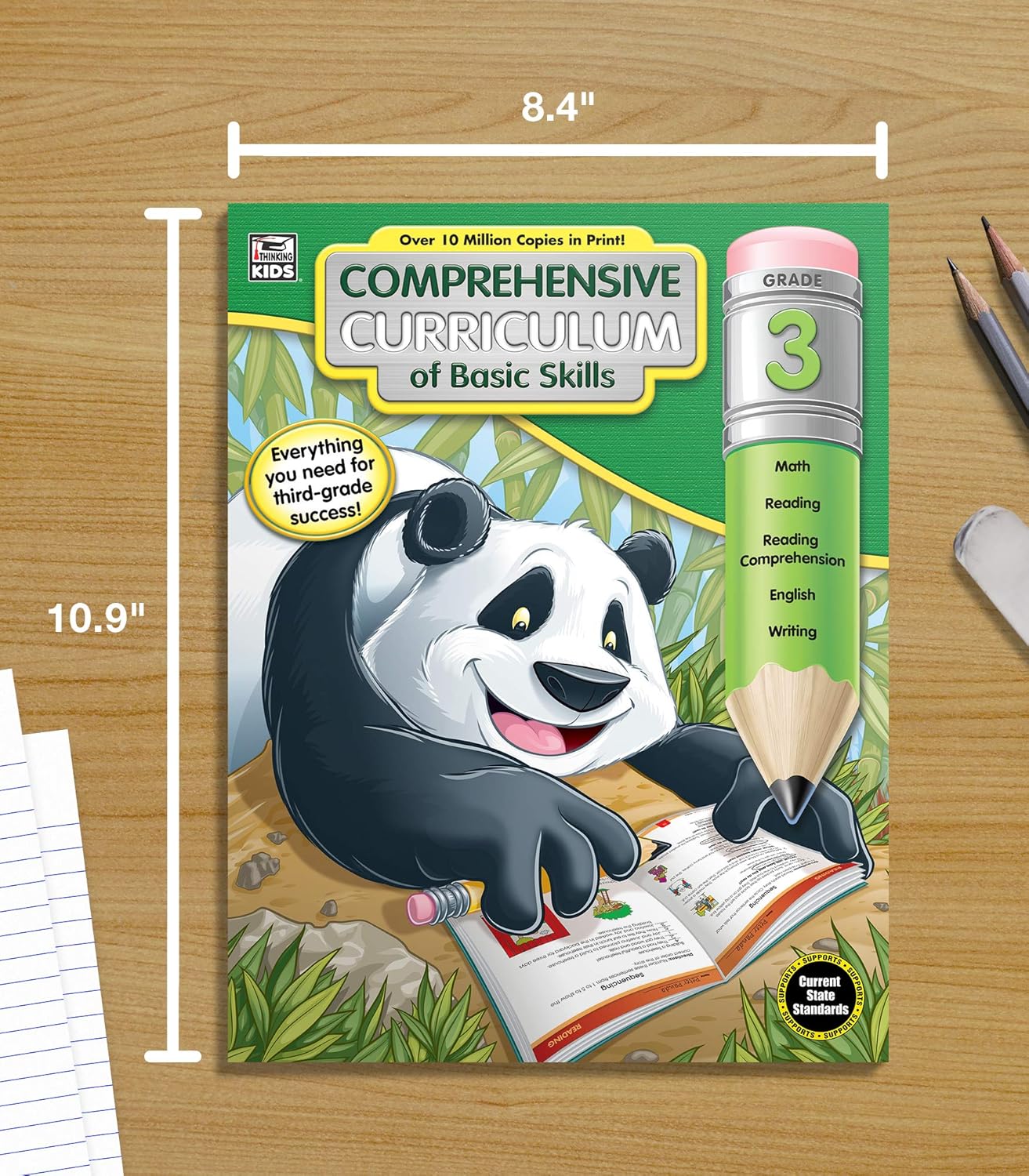 Carson Dellosa Comprehensive Curriculum of Basic Skills 3rd Grade Workbook, Reading Comprehension, Language Arts, Spelling