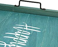 Elegant Designs Decorative Wood Serving Tray w/Handles