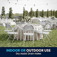 Flash Furniture HERCULES Series 650 lb Capacity Plastic Fan Back Folding Chair