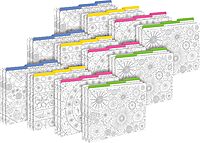 Barker Creek Designer File Folders Set of 36, Color Me! in My Garden, Multi-Design Set, Letter-Size, 1/3 Cut Tabs, 36 Folders in Set (3938)