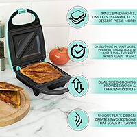Nostalgia MyMini Personal Sandwich Maker & Electric Skillet