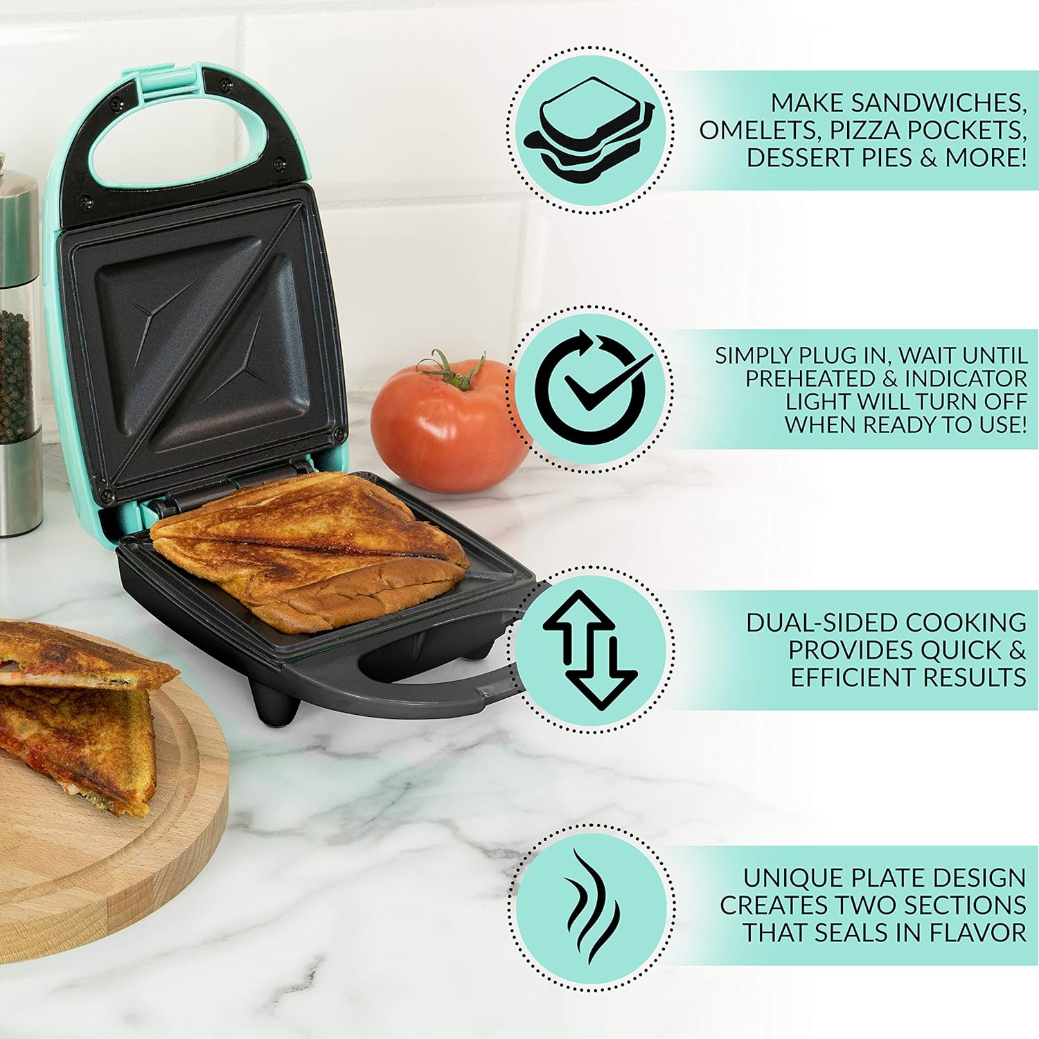 Nostalgia MyMini Personal Sandwich Maker & Electric Skillet
