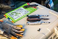 Gerber Gear Armbar Trade 8-in-1 Multi-tool - 2.5" Plain Edge Blade, Pry Bar, Hammer - EDC Gear and Equipment - Burnt Orange