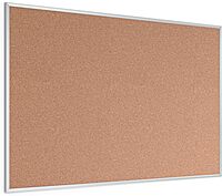 U BRANDS Cork Bulletin Board, Silver Aluminum Frame