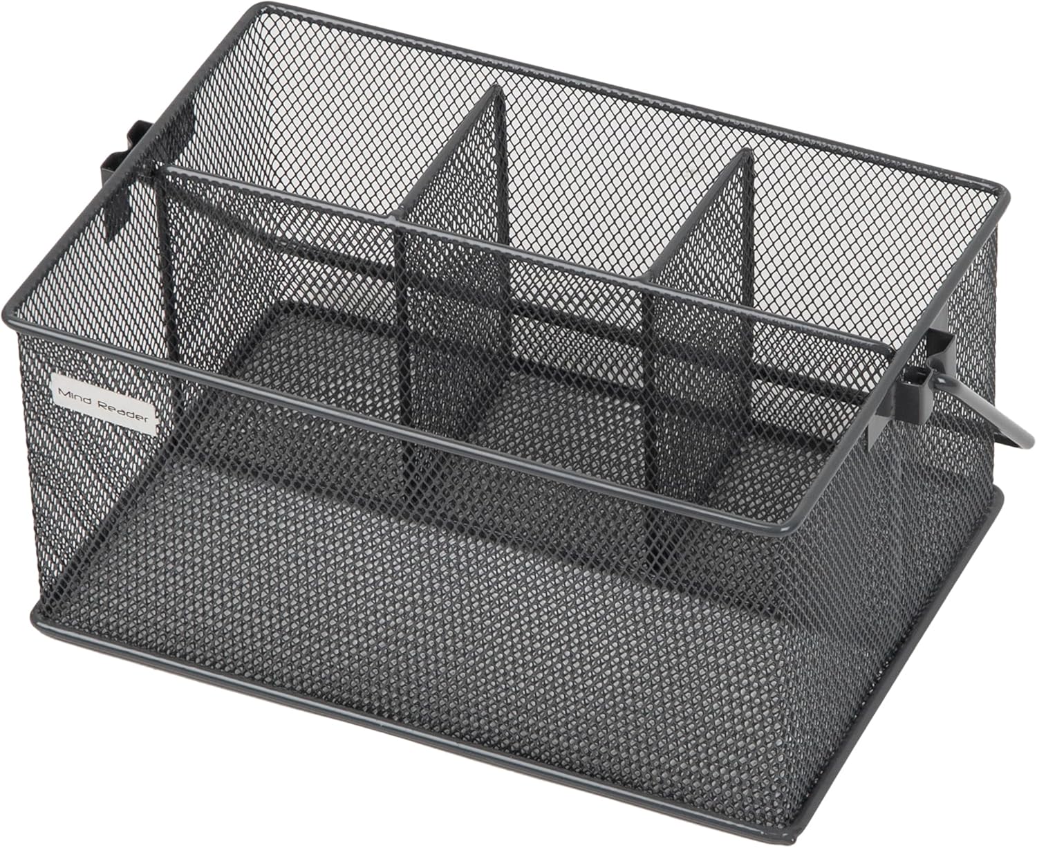 Mind Reader Utensil Holder, Silverware Organizer Caddy, Metal Mesh, 10L x 7W x 4.75H