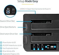 StarTech.com Standalone Dual-Bay Hard Drive Duplicator & Docking Station