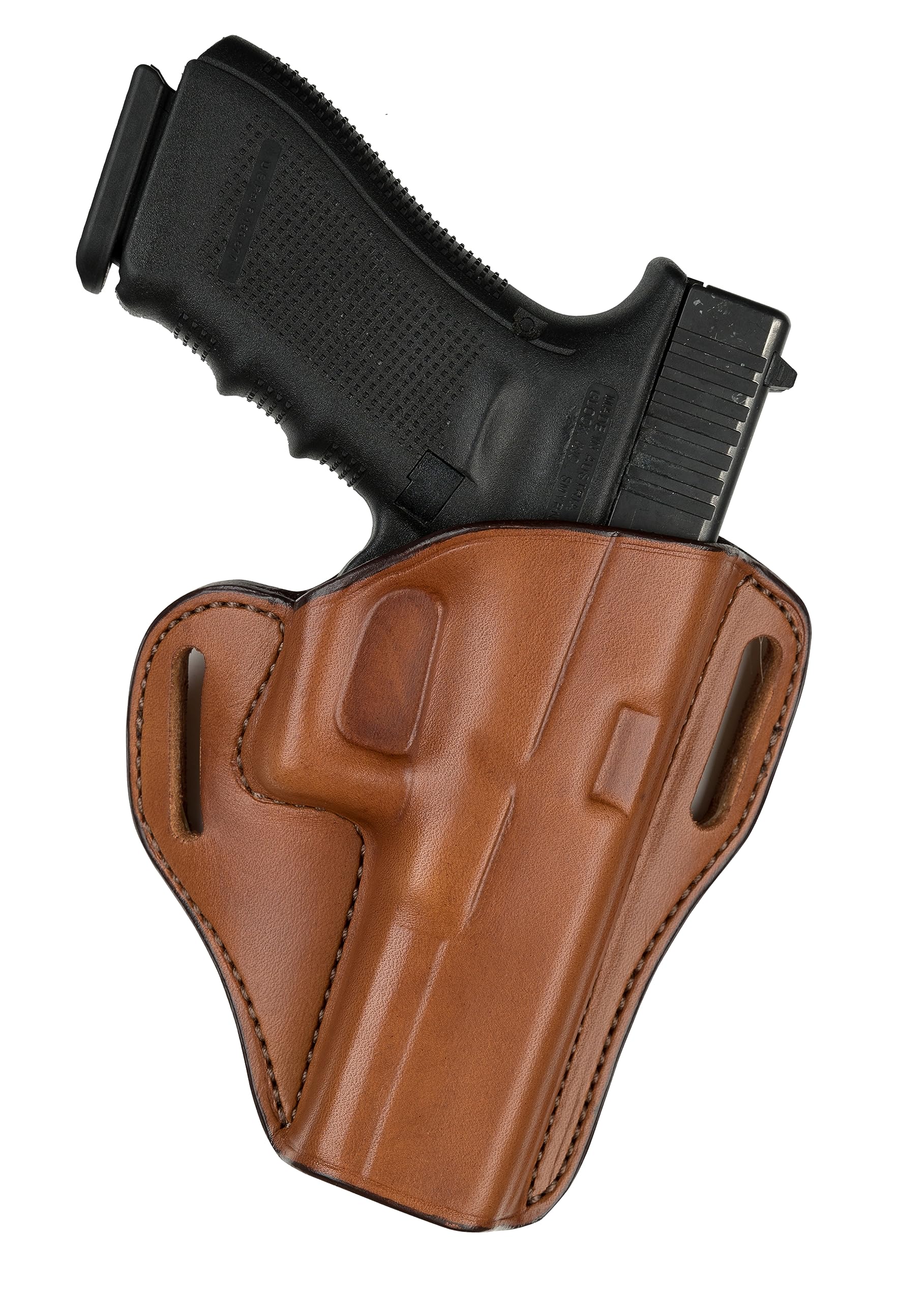BIANCHI Model 57 Remedy Open-Top Full-Grain Leather Belt Slide Holster