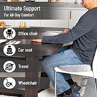 Mind Reader Memory Foam Seat Cushion with Air-Cloud Technology, Ergonomic Pressure Relief for Office Chair, Car