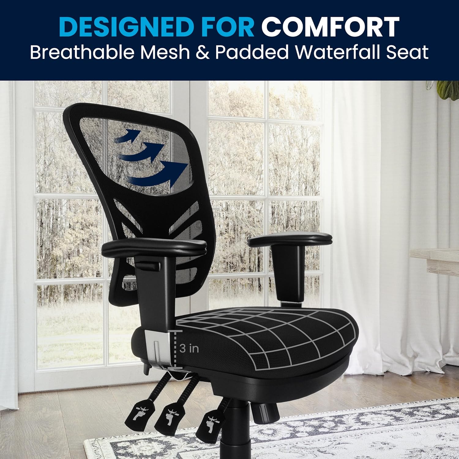 Flash Furniture Nicholas Mid-Back Swivel Office and Gaming Chair