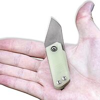 CIVIVI Ki-V Front Flipper Pocket Knife, Double Detent Slip Joint Small Folding Knife with Deep Carry Pocket Clip For Easy
