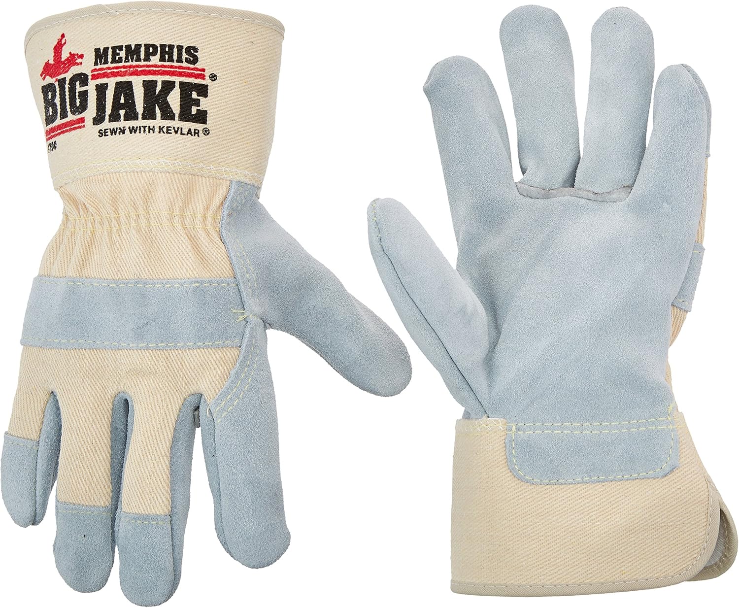 MCR SAFETY Big Jake 1700 Side Split Cowhide Leather Work Gloves