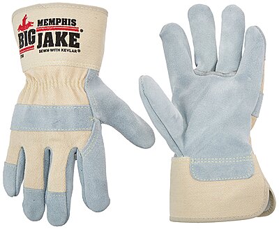 MCR SAFETY Big Jake 1700 Side Split Cowhide Leather Work Gloves