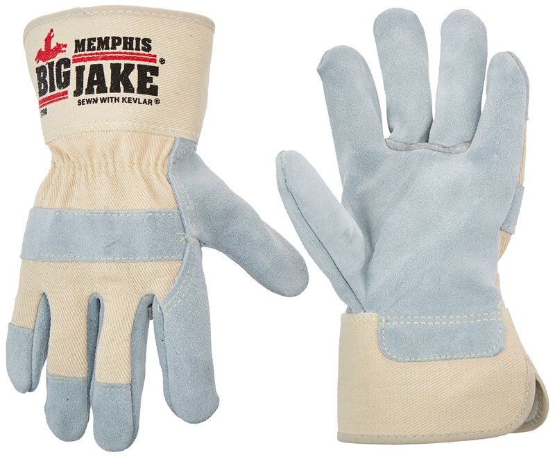 MCR SAFETY Big Jake 1700 Side Split Cowhide Leather Work Gloves