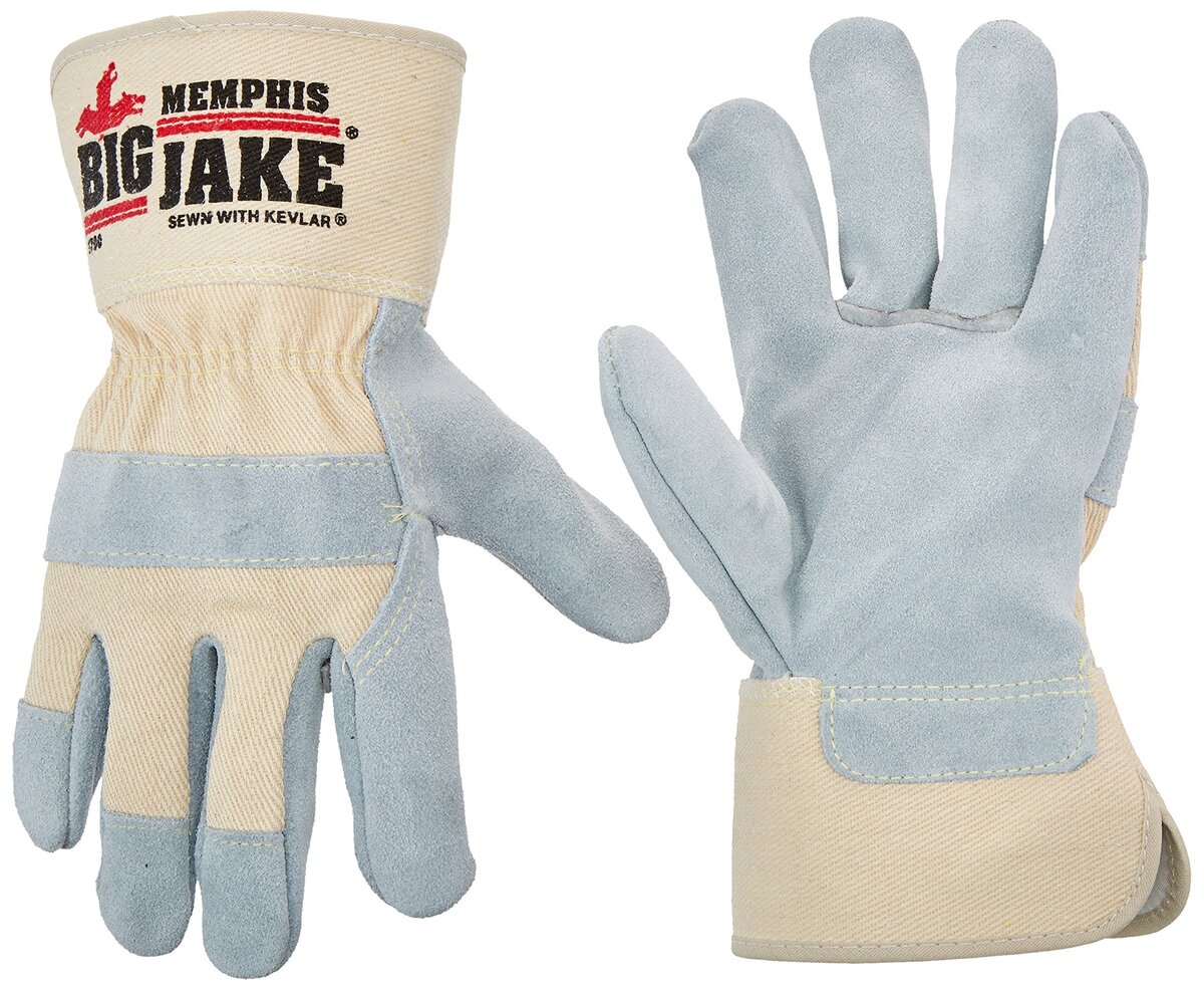 MCR SAFETY Big Jake 1700 Side Split Cowhide Leather Work Gloves