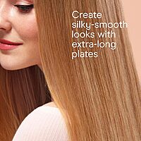 INFINITI PRO CONAIR Rose Gold Ceramic Flat Iron Hair Straightener, 1-Inch Flat Iron with Extra-Long Plates, including a Floating Plate, Advanced Heat Technology, Black 1 inch