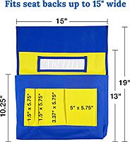 Carson Dellosa 15"W x 19"H Chairback Buddy Desk Chair Back Pocket Organizer