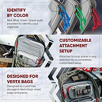 VERTX Pack Zip Pouch Organizer Insert Attachment for Backpack and Bag