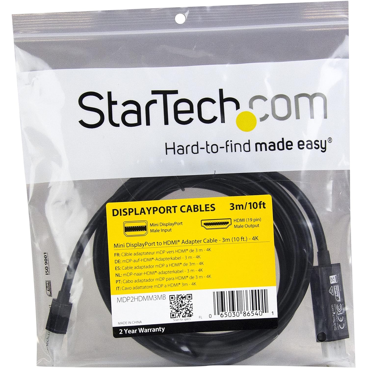 StarTech.com Mini DisplayPort to HDMI Converter Cable