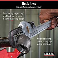 RIDGID Aluminum Straight Pipe Wrench