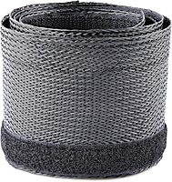 StarTech.com 10ft (3m) Cable Management Sleeve, Trimmable Heavy Duty Cable Wrap, 1.2" (3cm) Dia. Polyester Mesh Computer Cable Manager/Protector/Concealer, Black Cord Organizer/Hider (WKSTNCMFLX)