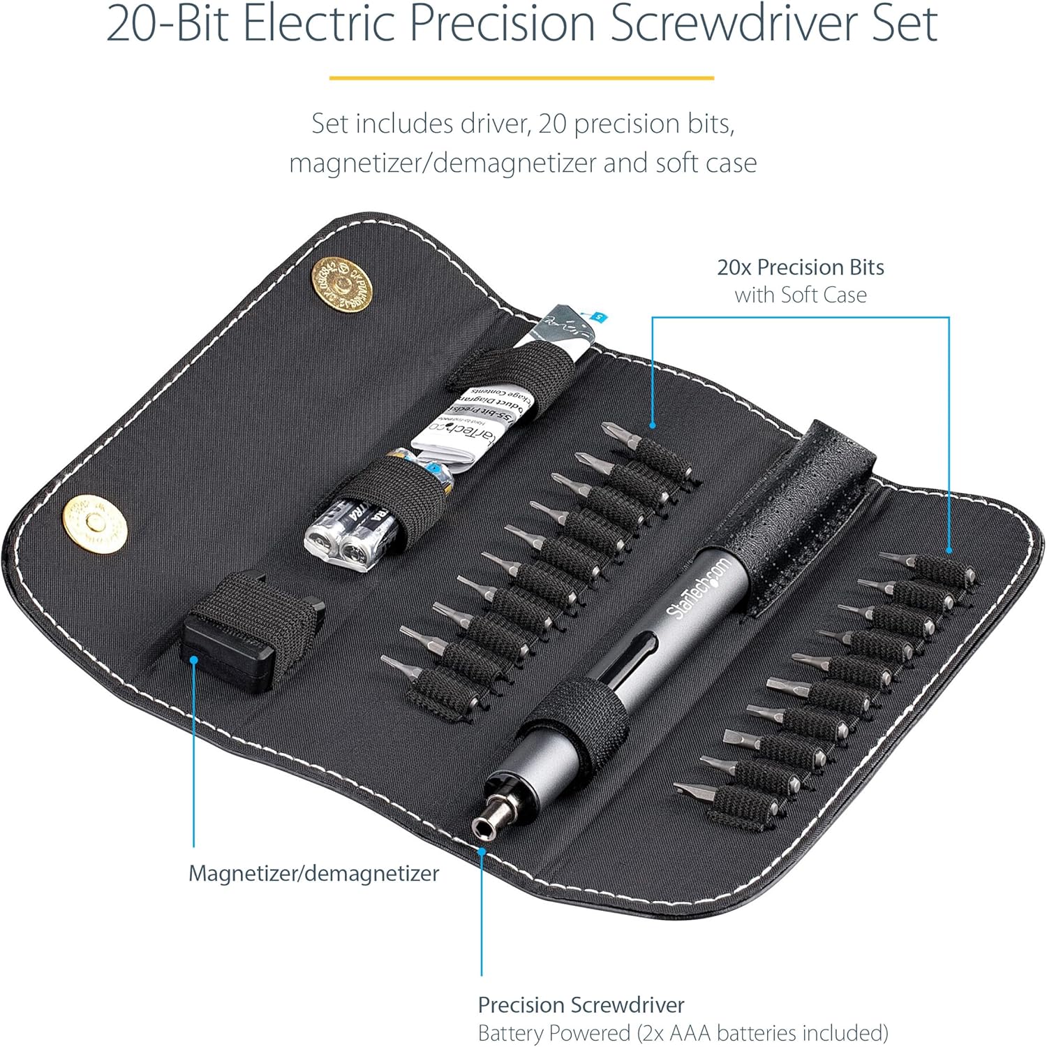 StarTech.com Electric Precision Screwdriver Set