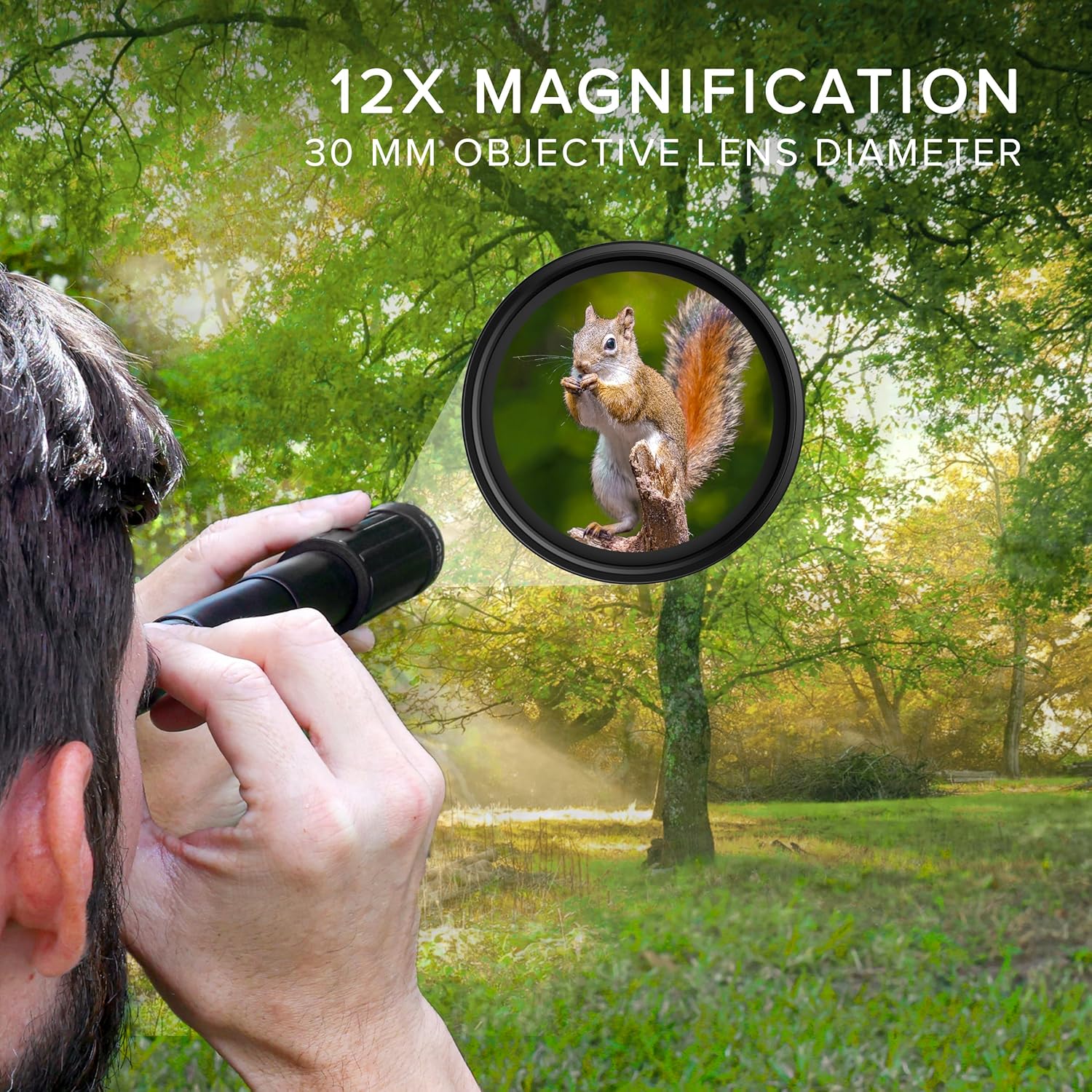 Humvee Monocular Telescope, for Men, Camping, for Hunting, Fishing, Cruises, Hiking, Military Gear, Great Tactical Gear