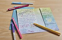 Paper Mate Flair Porous-Point Pens, Medium Point, 0.7 mm, Assorted Ink Colors, Pack Of 4 Pens