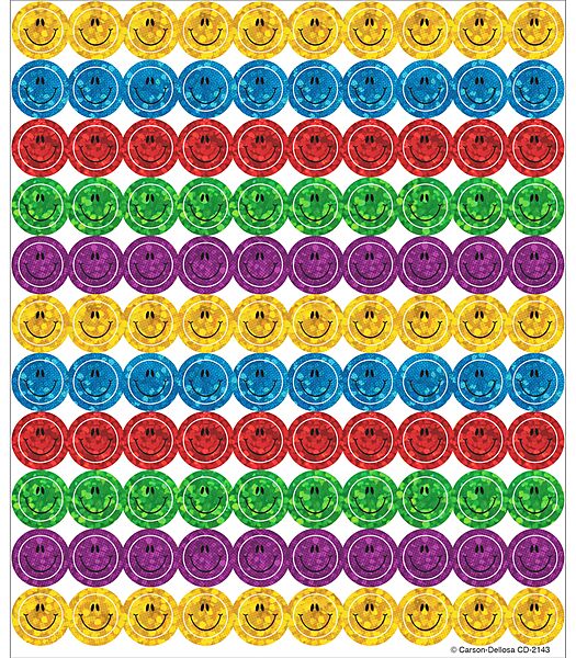 Carson Dellosa 440 Smiley Face Stickers, Colorful Seals for Crafts, Scrapbooking, Potty Training, Teacher Planner