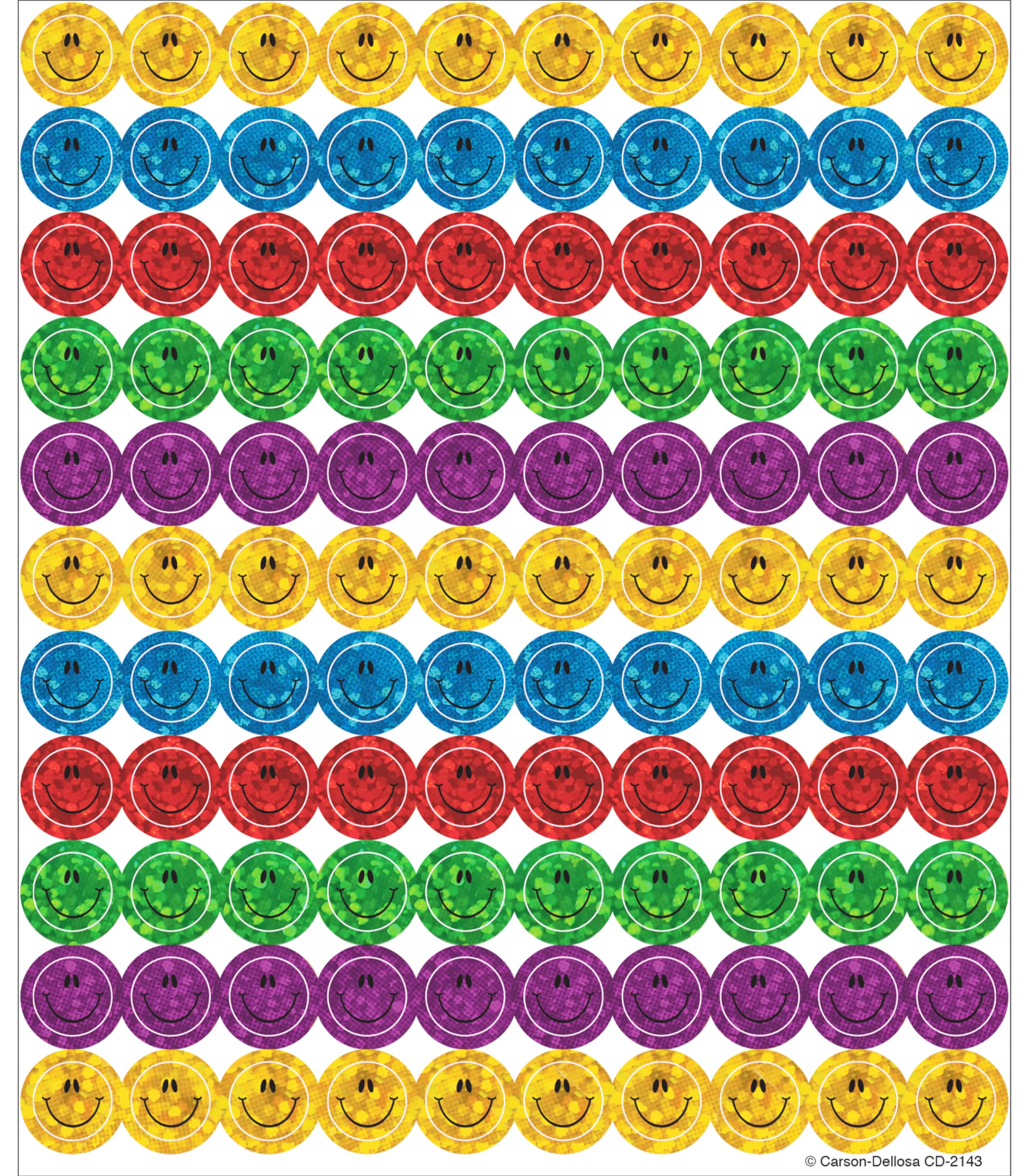 Carson Dellosa 440 Smiley Face Stickers, Colorful Seals for Crafts, Scrapbooking, Potty Training, Teacher Planner