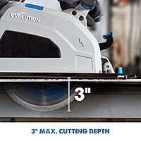 Evolution S210CCS Metal Cutting Circular Saw | 8-1/4" Blade | Cuts Steel Clean & Cool | Adjustable 3" Depth | Chip Collector