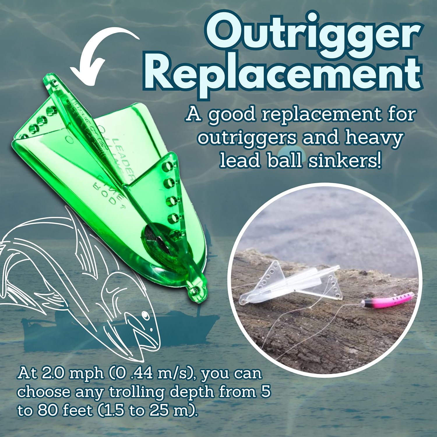 Davis Fish Seeker Trolling Plane - Chartreuse