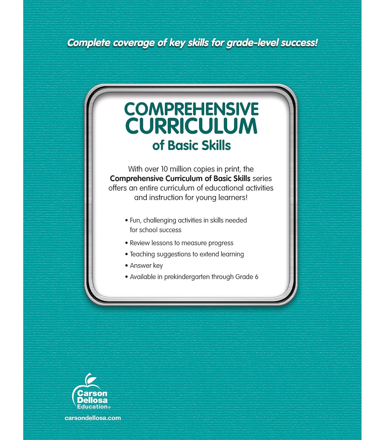 Carson Dellosa Comprehensive Curriculum of Basic Skills 1st Grade Workbook, Reading Comprehension, Language Arts, Spelling