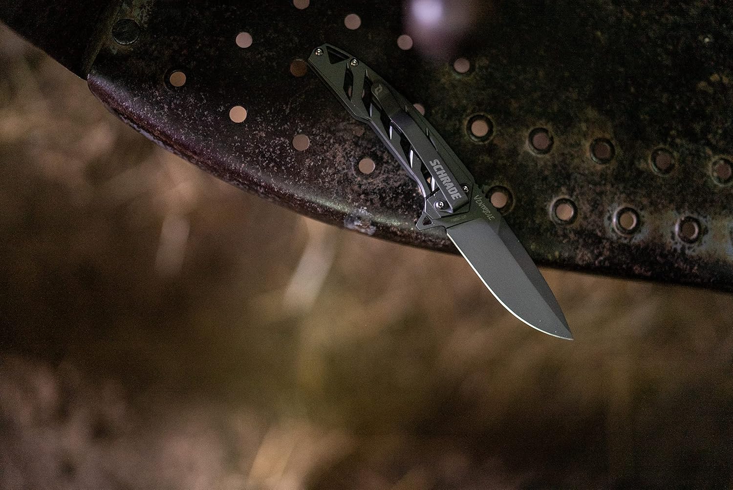 Schrade Delta Class Ventricle Folder 7in with 3in AUS-10 Steel Blade and Aluminum Handle for EDC