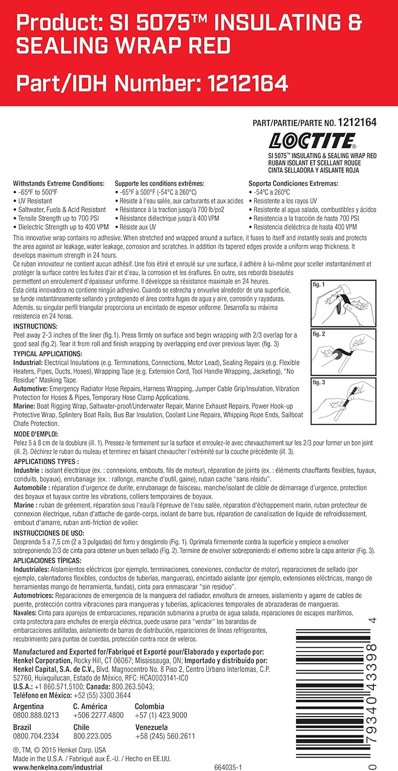 Loctite 1212164 Insulating and Sealing Wrap 10-Foot